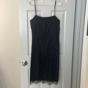 Black lace cocktail dress